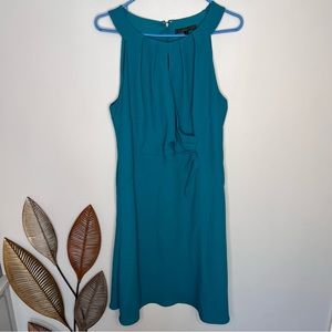 COAST Dress Green/Blue Satin‎ Twist Front